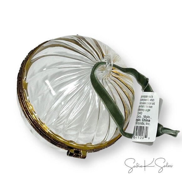 Hinged Ribbed Glass Christmas Ornament - Hearth & Hand Magnolia, Target 2024 - Picture 5 of 6